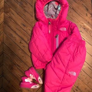 North Face 3-6 month snow suit